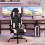 Woltu - chaise gaming massante fauteuil gaming avec coussin lombaire massant, siège large à ressorts, ... Woltu - chaise gaming massante fauteuil gaming avec coussin lombaire massant, siège large à ressorts, ...