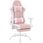 Woltu - chaise gaming massante fauteuil gaming, avec coussin lombaire massant, sige large  ressorts, ...
