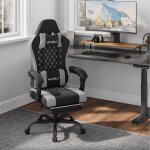 Woltu - chaise gaming massante fauteuil gamer en tissu maille, avec coussin  ressorts, soutien lombaire ...