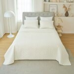 Woltu couvre - lit 240x260 cm, couverture lgre avec 2 taies d'oreiller de 50x70 cm, couette matelasse, ...