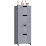 Woltu - meuble salle de bain commode salle de bain, commode 4 tiroirs, armoire salle de bain rangement, ...