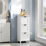 Woltu - meuble salle de bain commode salle de bain, armoire salle de bain rangement, meuble de rangement, ...