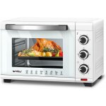 Woltu mini four 28l, four  pizza 1600 w, 100 - 230c, minuterie 0 - 60 min, 3 modes de cuisine, blanc ...