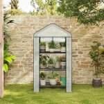 Serre de jardin woltu serre de balcon avec roulettes, 3 Étagères, 70x50x130cm, porte zippée enroulable, ... Serre de jardin woltu serre de balcon avec roulettes, 3 Étagères, 70x50x130cm, porte zippée enroulable, ...
