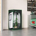 Tente de culture hydroponique woltu petite serre int�rieure, avec fen�tre d'observation, 60x60x120cm, ...