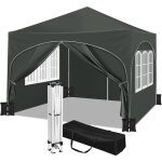 Tente de fte 3x3m avec 4 sacs de sable, tonnelle de jardin avec 4 parois latrales, pavillon pop - up ...