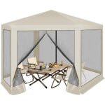 Woltu - tonnelle de jardin 3, 8 x 3, 3 m pergola jardin ext�rieur avec moustiquaire, parois lat�rales ...