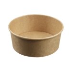 Bo�tes � salade rondes en kraft �cologique - lot de 50 - dimensions 149 mm x 75 mm - 1000 ml - carton ...