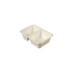 D - work - barquettes 2 compartiments en pulpe de canne biodgradables - 400 pices - 179 x 127 x 55 ...