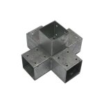 Connexion d'angle pergola pour poteaux 7 x 7 cm modle cross -