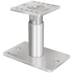 Wovar - pied de poteau r�glable hauteur 14 - 19 cm - en gris galvanis� -