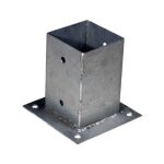 Wovar - support plat pour poteau 10. 1 x 10. 1 x 15 cm - par pice