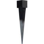 Wovar - support pour poteau pointu avec revtement noir 15. 1 x 15. 1 x 90