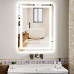 Wowttrelax - miroir led salle de bain 60x80 cm - miroir lumineux avec �clairage led et commande tactile ...