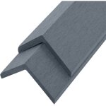 Home deluxe - wpc plinthe de finition finea - 110 x 4, 5 cm set de 10 couleur : gris clair