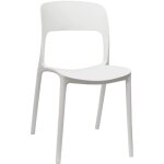 Chaise rimini en polypropylne restaurant pizzeria blanc