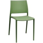 Chaise en polypropyl�ne milano restaurant bar vert