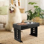 Hofuton gamelles surleves porte - gamelles double, 2 bols amovibles pour chien, 3 hauteurs ajustables ...