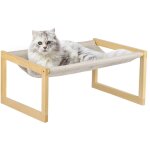 Hofuton lit surlev en bois pour chat ou chien - pour intrieur et extrieur - convient pour chiot, ...