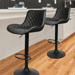 Wyctin - hofuton tabouret de bar lot de 2, chaise de bar pivotants avec dossier, tabourets de bar rglable ...