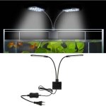 X7 gemini led lumi�re deux t�tes d'aquarium 220v 10w 1600lm x7 pour r�servoir de poissons de 8 � 15 pouces ...