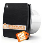 Xiiw - 150mm 18w / 35db extracteur d'air, ventilateur silencieux et puissant, avec capteur d'humidit�, ...