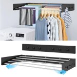 Xiiw - 5 tiges sche linge mural pliant gain de place, porte - serviettes de piscine, porte - serviettes, ...