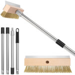 Xiiw - brosse pour four � pizza avec poign�e amovible, brosse de nettoyage pour pierre � pizza en fil ...