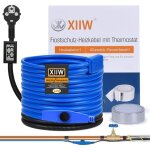 Xiiw - cble chauffant antigel de 12 m avec thermostat et affichage de la temprature, chauffage de conduite ...