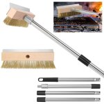 Xiiw - grattoir de gril pizza brosse de four professionnelle, nettoyeur de poils en laiton grattoir en ...