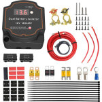 Xiiw - kit de relais sensible a la tension 12 v 140 a kit deisolateur de batterie double pour vtt utv ...