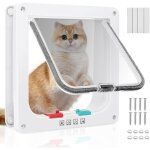 (xl) chati�re pour chats, verrouillage � 4 voies chati�re 28 � 25cm pour chats et petits chiens de circonf�ren ...