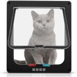 Xl, noir)chati�re pour chat avec magn�tique � 4 voies, porte pour animaux de compagnie pour chats et ...