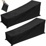 Xvx 2pcs housse pour chaise longue, 200x75x40 / 70cm housse de protection bain de soleil avec cordon ...