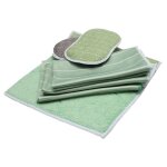 Lot de 6 ponges microfibre bambou - nettoyage et polissage pour surfaces dlicates - vitres, carrosseries, ...