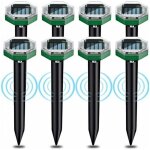 Xvx - 8 pices anti taupe ultrason solaire , repulsif taupe ultrason solaire avec ip65 impermable, utilisable ...