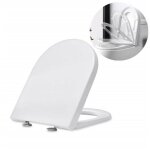 Xvx - abattant wc frein de chute lunettes toilettes en uf couvercle de toilette blanc pour salle de bain ...