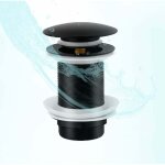 Xvx - bonde de vidange sans trop plein, bonde de lavabo noir sans trop plein, bonde chrom pop - up grande ...