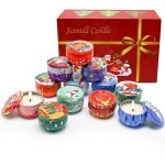 Xvx bougies parfumes nol, 12pcs coffret bougies parfumes cadeau, cire de soja naturelle, femme cadeau ...