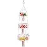 Xvx - corbeille � fruits murale boh�me support � fruits rustique cintres en fibres naturelles paniers ...