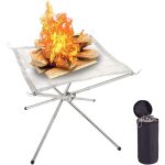 Xvx - foyer extrieur portatif, foyer extrieur pliable, barbecue, foyer de camping en acier inoxydable ...