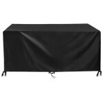 Xvx housse table de jardin 150x90x75cm noir 420d tissu oxford impermable rsistance anti - uv bache table ...