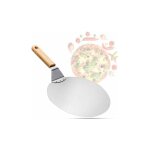 Jamais utilis] xvx dstockage pelle  pizza en acier inoxydable avec manche en bois, poussoir  pizza ...