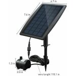 Jamais utilis] pompe  eau solaire sans balais pour bassin, idale pour les fontaines, avec panneau ...
