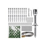 Aiperq - xvx support pour plante grimpante, kit complet en inox avec support mural et corde diamètre ... Aiperq - xvx support pour plante grimpante, kit complet en inox avec support mural et corde diamètre ...