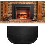 Tapis de chemine, 100 x 50cm pare - feu demi - ronds, tapis ignifuge devant de cheminee, tapis ignifuge ...