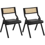 Lot de 2 chaises de salle  manger en tissu effet lin design classique boutonn ensemble de chaises de ...