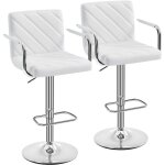 Lot de 2 tabourets de bar avec accoudoirs r�glables en hauteur si�ge rotatif sur 360� chaises de bar ...