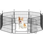 Yaheetech 8 panneaux parc pour chien 60 x 50cm enclos chiens interieur cage pour chiens grille pliant ...