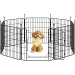 Yaheetech 8 panneaux parc pour chien 60 x 60cm enclos chiens interieur cage pour chiens grille pliant ...
